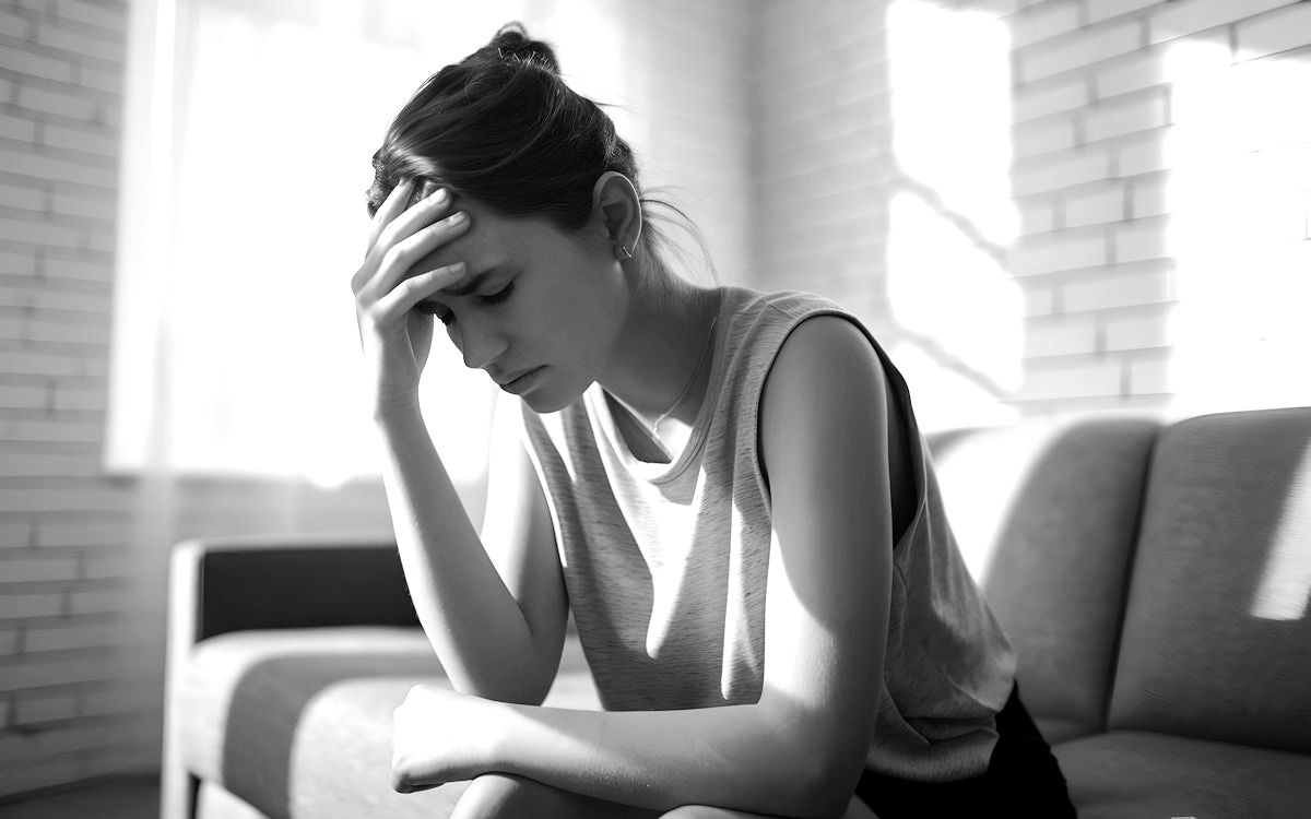 Mulher pensamento frustração